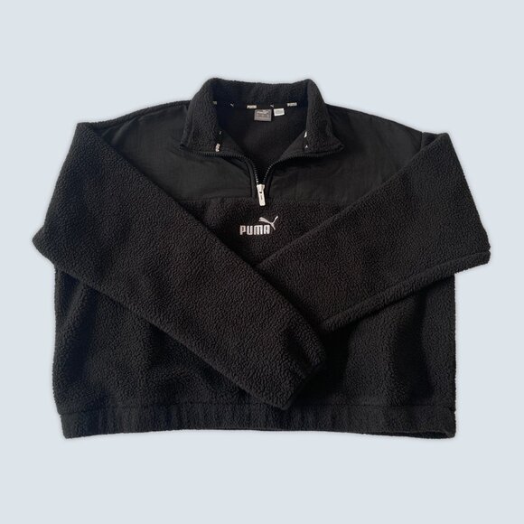 Puma Fleee Half-Zip Sweatshirt Sz M - Picture 1 of 7